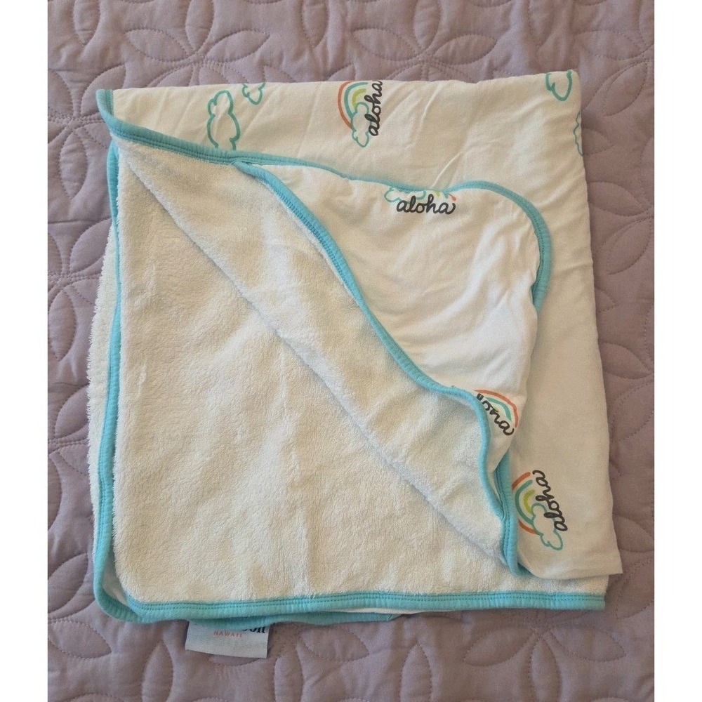 Cocomoon Aloha Hooded Towel Bamboo Rainbows Clouds